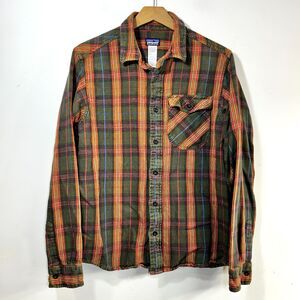 PATAGONIA Mens M Fjord Thick Flannel Shirt Tartan Plaid Pockets Cotton